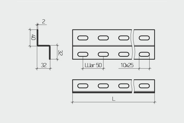 Z образный профиль чертеж